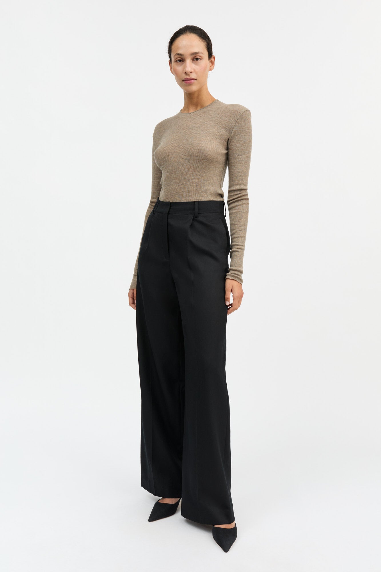 Skall Studio Amy O-neck blouse Blouse Brown